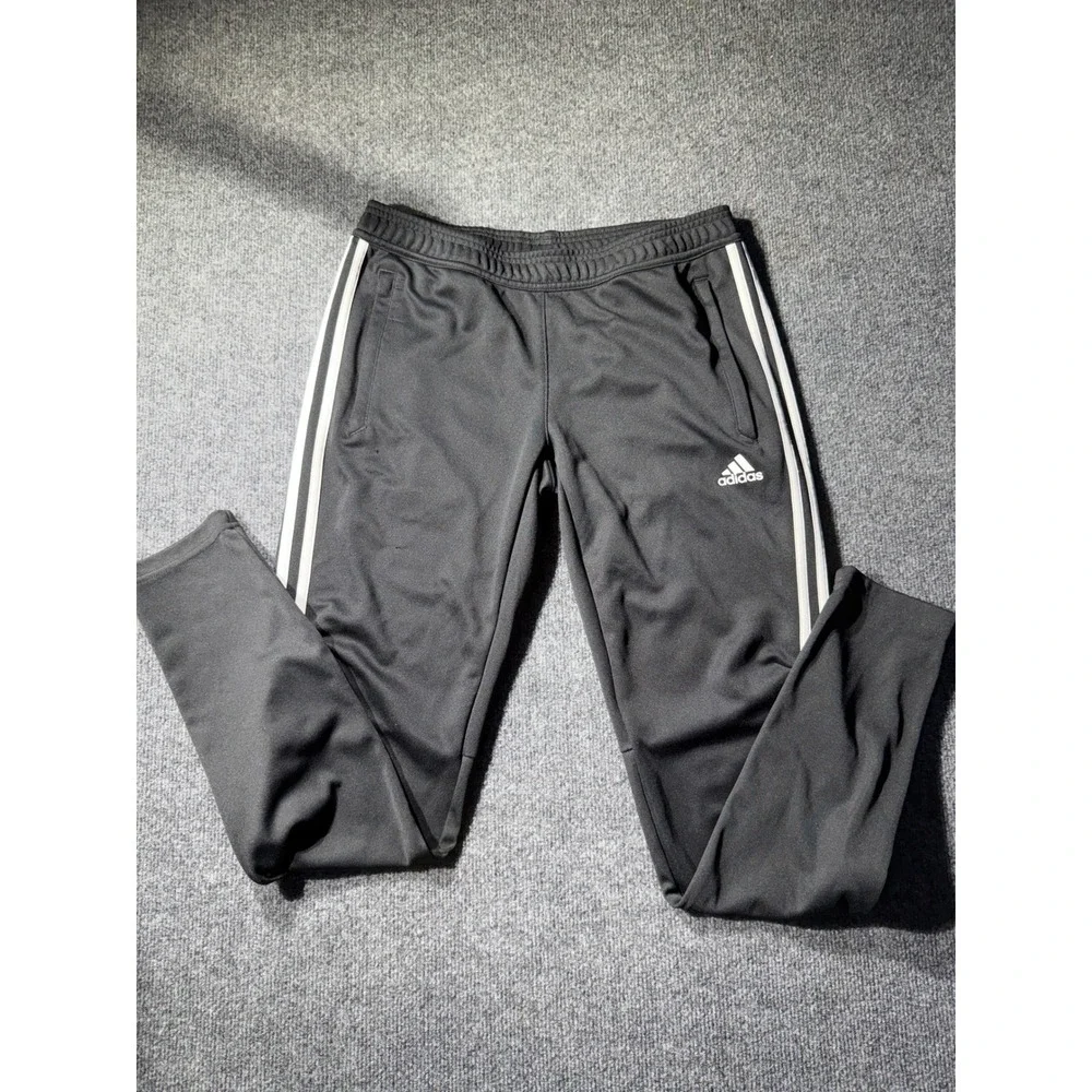 Adidas Tiro 17 Training Pants Mens Medium Black White Striped Soccer Joggers